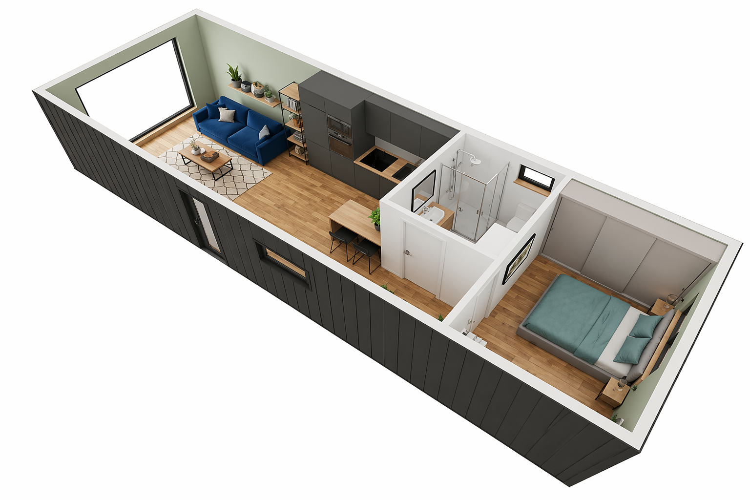 Domek mobilny — projekt indywidualny PH Homes