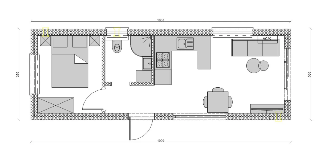 Domek mobilny LUMO 35 m²