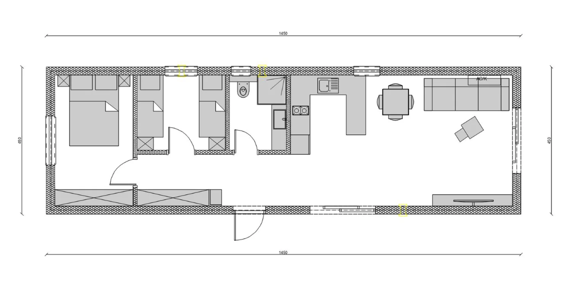 Domek mobilny VERO 65 m²